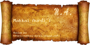 Makkai Aurél névjegykártya